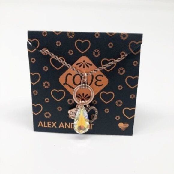 ALEX AND ANI Love Trio Charm Rose Gold Necklace  - Picture 1 of 6